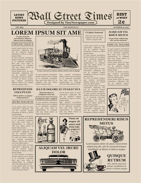 Editable Newspaper Template Google Docs throughout Old Newspaper ...