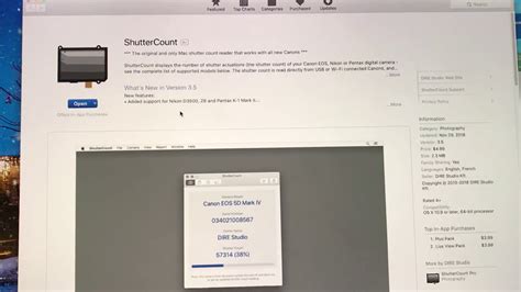 Shutter Count App - Canon 5D Mark IV - YouTube