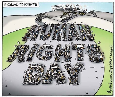 people's post cartoons: human rights day