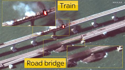 What do satellite images of the Kerch Bridge explosion tell us?