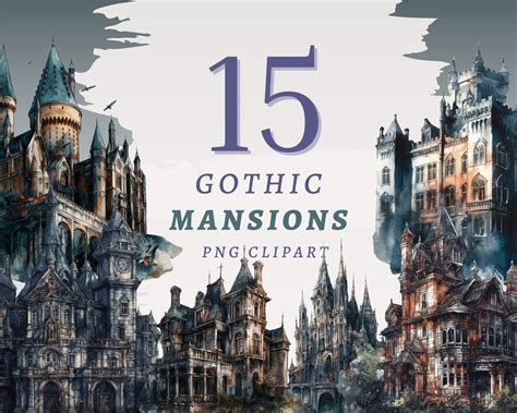 15 Gothic Mansions Clipart, High Quality Transparent Pngs, Instant ...