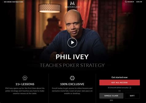 MasterClass Phil Ivey's Poker Strategy Lesson Online Review - CMUSE