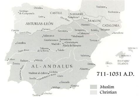 8th-11th Century map of Muslim Spain - Andalusia When It Was...