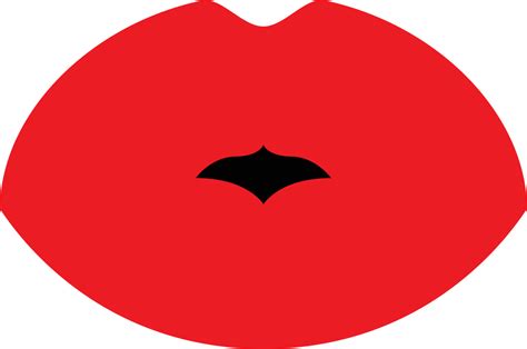 Woman red lips clipart design illustration 9400894 PNG