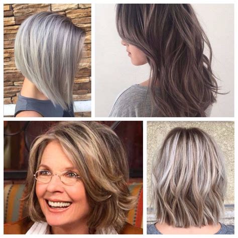 Image result for highlights for salt and pepper hair | Gray hair highlights, Blending gray hair ...