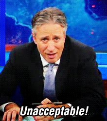 Jon Stewart Saying “Unacceptable!” | Gifrific