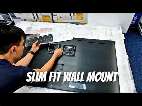 Samsung Slim Fit Wall Mount Unboxing Install on Neo QLED QN95A 55" - YouTube