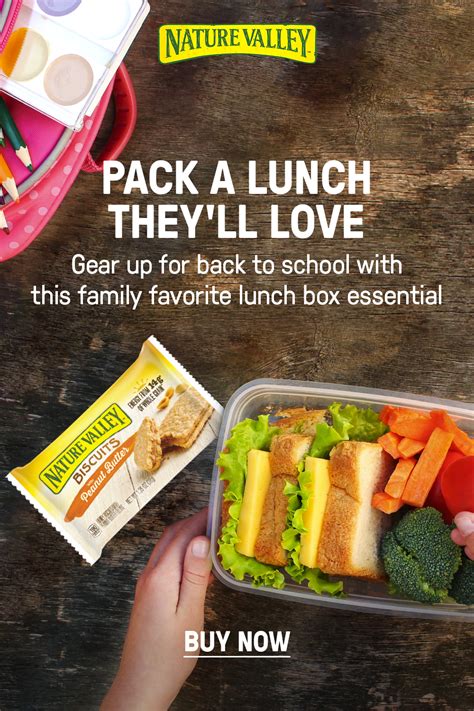 Gear up for back-to-school with Nature Valley Peanut Butter Biscuit Sandwiches. | Kids lunch ...