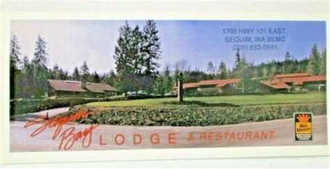 Sequim Bay Lodge Restaurant Lounge Amenities Washington Brochure Best Western | eBay