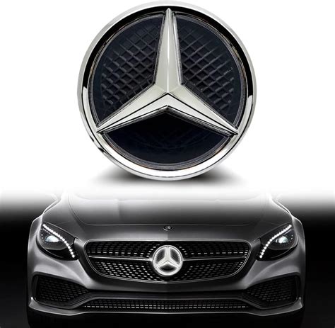 Buy Led Emblem for Mercedes-Benz, Front Car Grille Badge, White ...