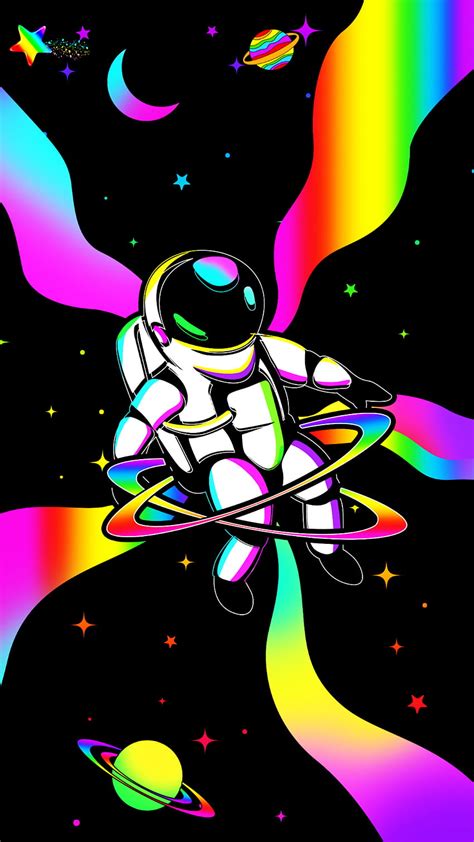 Rainbow Astronaut Wallpaper