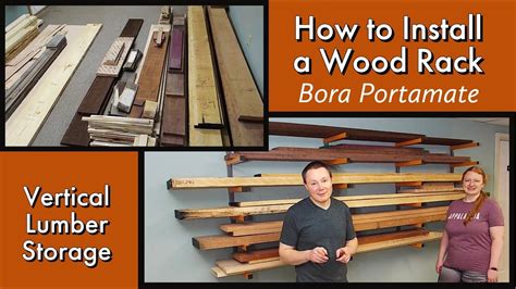 Wood Rack Installation | BORA PORTAMATE | Woodshop Organization | Vertical Lumber Storage - YouTube