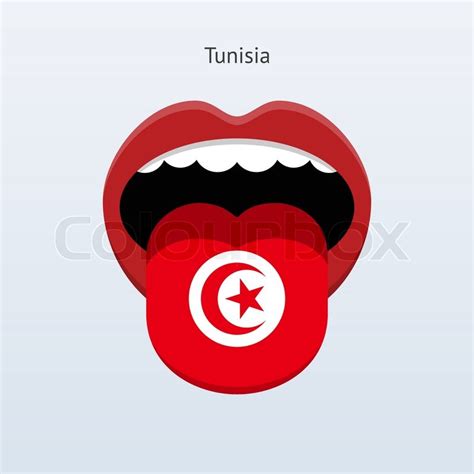 Tunisia language. Abstract human ... | Stock vector | Colourbox