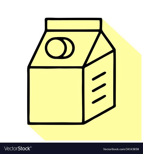 Milk box flat logo kefir icon dairy product Vector Image