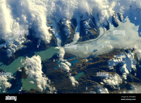 UPSALA GLACIER, ARGENTINA - 08 May 2021 - Aerial view of the Upsala ...