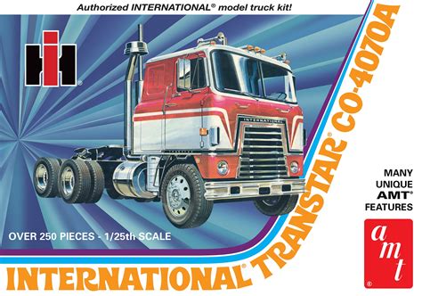 AMT INTERNATIONAL TRANSTAR CO-4070A SEMI TRACTOR 1:25 SCALE MODEL KIT ...