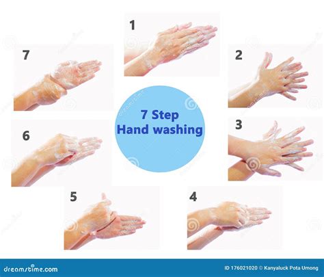 7-Step Hand Washing To Protect Against Corona Viruses Stock Photo ...