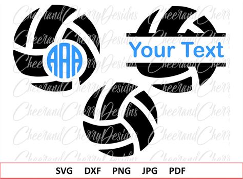 Volleyball SVG Volleyball monogram Svg Volleyball circle | Etsy