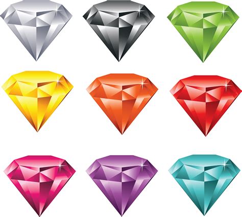 Color diamonds PNG images