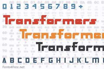 Transformers Font Download - Fonts4Free