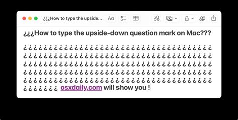 How to Type the Upside Down Question Mark on Mac