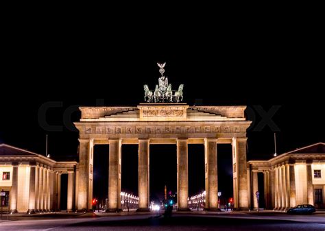 Brandenburg gate at night, Berlin | Stock image | Colourbox