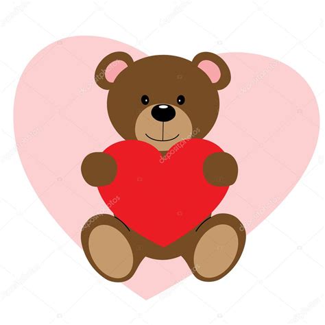 Teddy Bear Holding Heart Stock Vector by ©Klauts 2105672