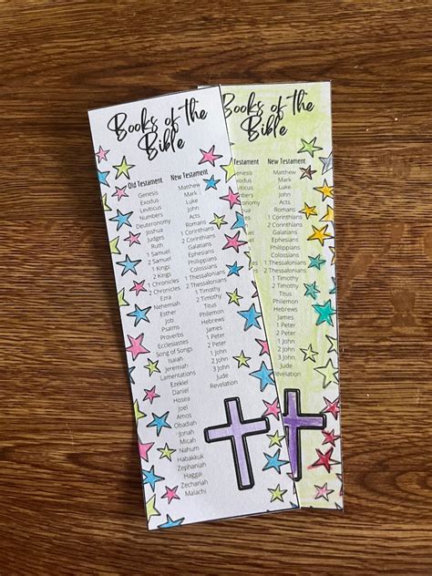 Books of the Bible Coloring Bookmark - Etsy