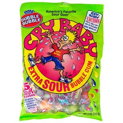 12 pieces Gum Balls Cry Baby 4 Oz. Bag 5 Flavors Extra Sour Bubble Gum - Food & Beverage - at ...