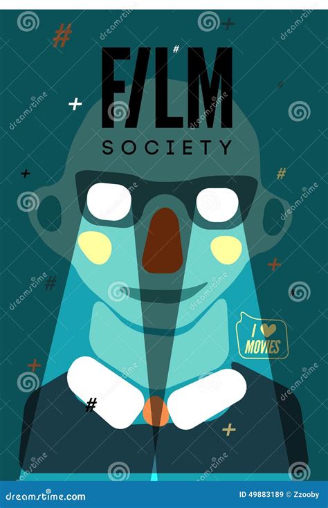 Poster for Film Society. Vector Illustration. Stock Vector - Illustration of abstract, retro ...