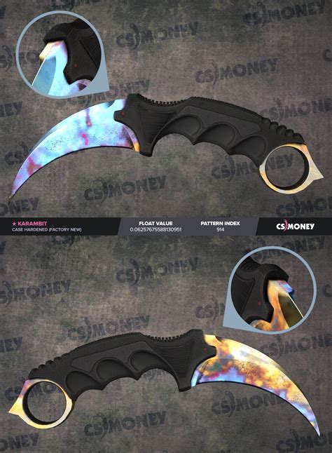 [H] FN Karambit Case Hardened Blue Gem #914 [W] 1500k / 2800USD ...