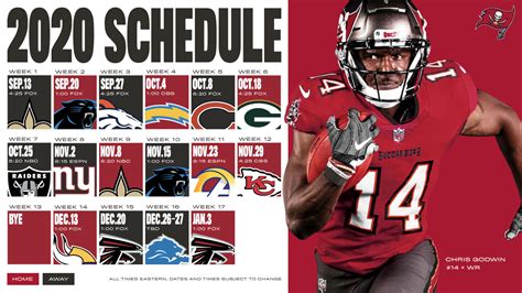 2020 Tampa Bay Buccaneers Schedule: Complete schedule, tickets and ...