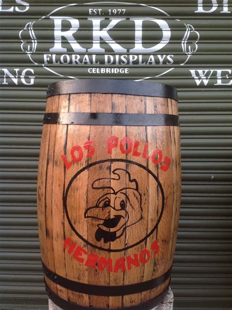 Breaking Bad Los Pollos Hermanos Whiskey Barrel Made By RKD Floral Displays #breakingbad # ...