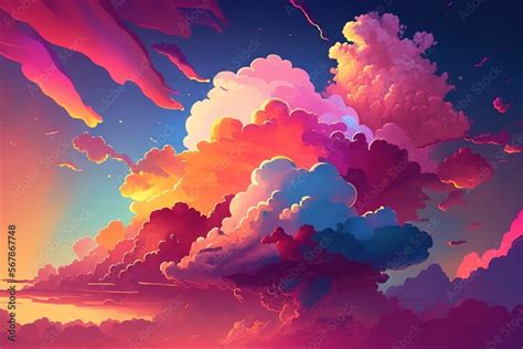 Colorful beautiful bright clouds and sky, background, desktop wallpaper ...