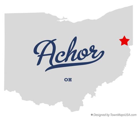 Map of Achor, OH, Ohio