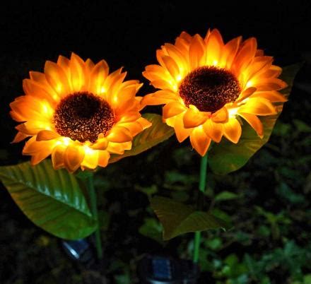 These Solar Powered Sunflower Lights Help Illuminate Your Patio or Garden