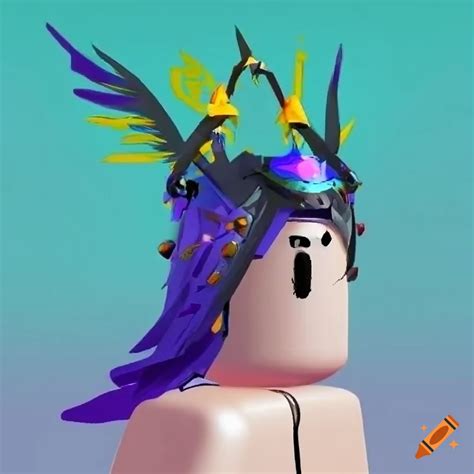 Eccentric, unusual, one-of-a-kind and interesting virtual valkyrie hat from roblox, vibrant and ...