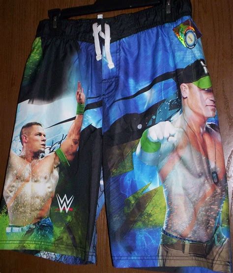 WWE John CENA Swim Trunks Boy's size 14/16 NEW Board Shorts Swimtrunks ...