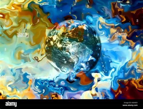 Earth in abstract background. Beautiful color background Stock Photo - Alamy