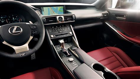 Interior of the Lexus IS F SPORT shown with Rioja Red NuLuxe trim ...