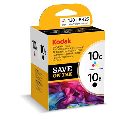 Buy KODAK 10C Tri-colour & 10B Black Ink Cartridge - Twin Pack | Free ...