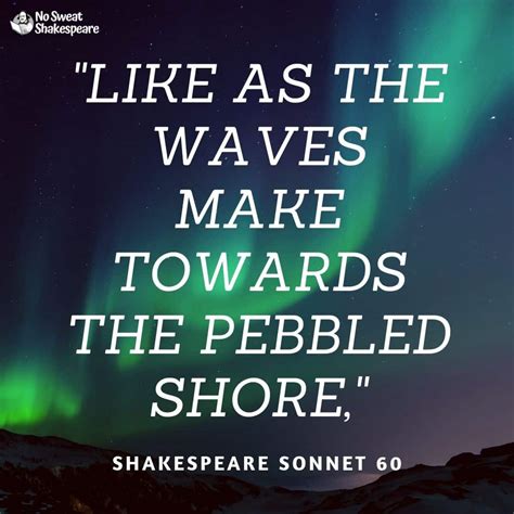 Sonnet 60 Like As The Waves Make Towards The Pebbled Shore