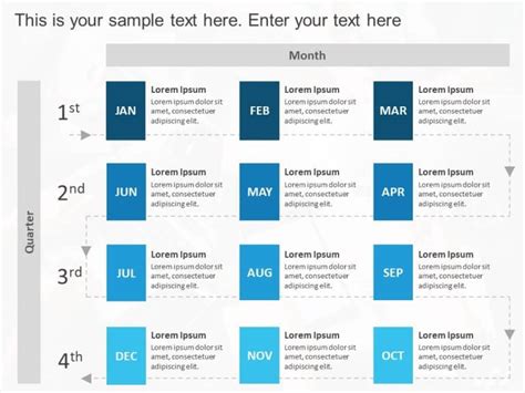 Quarterly Timeline Detailed Template for Presentations