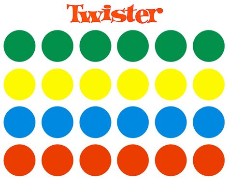 Twister Game with Colorful Dots Poster