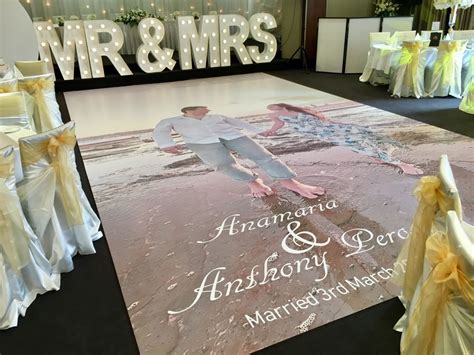 4.5m x 7.5m Custom Photo Wedding Dance Floor Decal | Dance floor ...