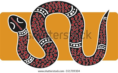 Aboriginal Snake Stock Vector (Royalty Free) 551709304 | Shutterstock