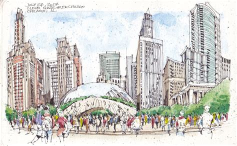 Chicago Bean Drawing at PaintingValley.com | Explore collection of ...