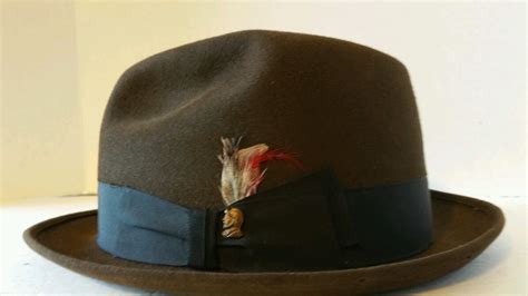 Beaver Felt 1960s RESISTOL Men's FEDORA Hat BEAVER Vintage sz 7 Feathers RARE | Mens fedora ...