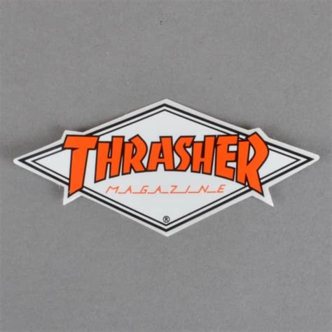 Thrasher Diamond Logo Skateboard Sticker - Assorted - ACCESSORIES from ...