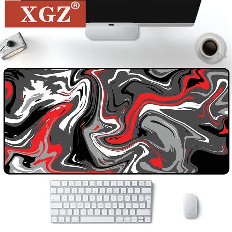 XGZ alfombrilla de ratón grande de goma negra, alfombrilla de escritorio para ordenador, tela ...